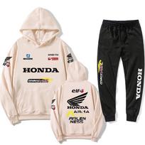 2026 Vyriški komplektai Honda Motociklo Hoodies Megztiniai Sportinė apranga Lauko Motogp Važiavimas dviračiu Unisex Visų sezonų Gerbėjų aprangos kolekcija JS1 L beige