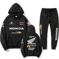 2026 Vyriški komplektai Honda Motociklo Hoodies Megztiniai Sportinė apranga Lauko Motogp Važiavimas dviračiu Unisex Visų sezonų Gerbėjų aprangos kolekcija JS1 S black