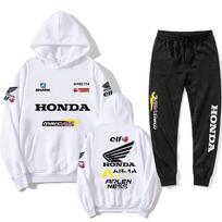 2026 Vyriški komplektai Honda Motociklo Hoodies Megztiniai Sportinė apranga Lauko Motogp Važiavimas dviračiu Unisex Visų sezonų Gerbėjų aprangos kolekcija JS1 XXL white