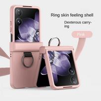 Saldi spalva Piršto žiedas Odai draugiškas Rankinis dėklas skirtas Xiaomi Mix Flip2 xiaomi mix flip Kietas plonas Dangtelis apsaugantis kamerą Xiaomi mix flip 2 rožinė