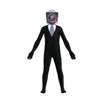 Helovino Skibidi Tualetas Kameramanas Tualeto Žmogus Kombinezonas Titanas TV Žmogus Vaikų Cosplay Kostiumas Children 120(110-120cm) juoda