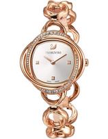 Swarovski Moteriškas Gėlės Rožinio Kvarco Laikrodis 30mm 5547626 balta