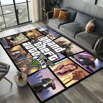 G Grand T Theft S Auto G GTA 6 Žaidimas Žaidėjas Kilimas Kilimas Menas Kambario Dekoras Namai Miegamasis Sofa Dovana Vaikų Kilimas Neslystanti Grindų Kilimėlis 40cm x 60cm white