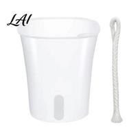 Mini vazonai alokazijų gumbams Savlaistomi augalų vazonai Kambariniai augalai Maži su vandens lygio indikatoriumi Skaidrūs automatinio drėkinimo konteineriai 3Inch 1pc white