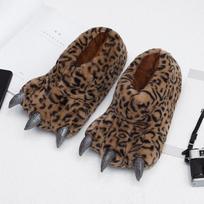 Šiltos žiemos šiltos minkštos vidaus grindų šlepetės Kūrybingos gyvūnų šlepetės Unisex Juokingi animaciniai filmukai Dinozaurų nagų pliušinės skaidrės vaikams 44 black