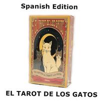 El Tarot De Los Gatos Kortos 78 tarot kortos Ispaniškas leidimas Katės Valdo Žemę Būrimo kaladė Stalo Žaidimai beige