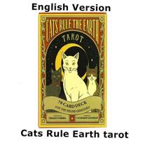 El Tarot De Los Gatos Kortos 78 tarot kortos Ispaniškas leidimas Katės Valdo Žemę Būrimo kaladė Stalo Žaidimai
