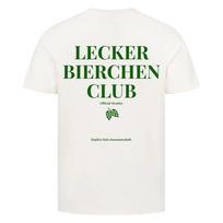 Lecker Bierchen Club Cotton TShirt Designed for Beer Lovers Featuring A Hop and Malt Pattern Classic Fit Soft and Comfortable 4XL green