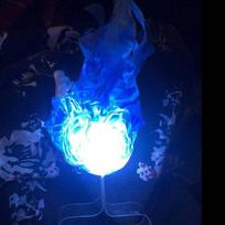 Helovino Plaukiojantis Ugnies Kamuolys Rankinis Žibintas LED Šviečiantis Rekvizitas Šventės Dovana Cosplay Scenos Dekoracija ice blue