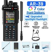 BAOFENG AR-39 Racija Ilgo Nuotolio Daugiajuostė AM FM 640CH NOAA su Žibintuvėliu Belaidis Dažnio Kopijavimas Baofeng Ham Radijas EU Plug