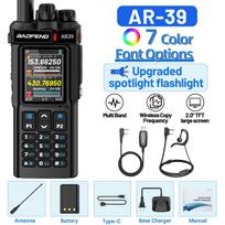 BAOFENG AR-39 Racija Ilgo Nuotolio Daugiajuostė AM FM 640CH NOAA su Žibintuvėliu Belaidis Dažnio Kopijavimas Baofeng Ham Radijas US Plug