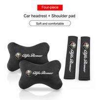 Hub Caps For Alfa Romeo 4C 159 Spider Giulia Giulietta 156 Tonale Mito 147 HDYHD Car Seat Belt Protect Shoulder Pad Cover Headrest Nec