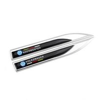 Naujas 2 vnt. 3D metalinis automobilio sparno šoninis emblemos lipdukas Volkswagen J133 GOLF 5 Tiguan Polo Golf 6 Golf 7 Jetta white