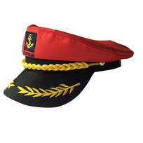 Jūreivio skrybėlė jachtos kapitono skrybėlė Jūreivio kapitono kostiumas vyrams Navy Marine kepurė Reguliuojama valties tamsiai mėlyna kepurė suaugusiems vaikams vyrams, moterims raudona