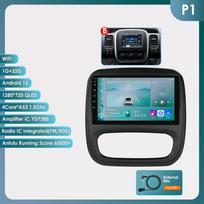Carplay 4G 2din Android Car Radio Multimedijos vaizdo grotuvas, skirtas Opel Vivaro B 2014 - 2018 Renault Traffic 3 Navi GPS Autoradio Head Unit Stereo Audio BT HC1 4Core 1G 32G (Type B) black