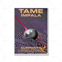 Tame Impala psichodelinis plakatas senovinės muzikos albumo viršelio meno spaudiniai Dovanų modernus namų dekoras Sienų paveikslėliai svetainės klubui 21x30cm No Frame gray