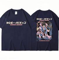 Japonų Anime Cowboy Bebop Marškinėliai Space Spike Spiegel Manga Jet Faye Marškinėlis Unisex Moteriški Laisvalaikio Harajuku Trumpomis Rankovėmis Gatvės Marškinėliai L gray