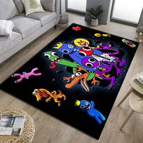 Siaubo žaidimas R-Rainbow Friends Animacinių filmų kilimėlis, Namų kilimas Svetainės miegamojo sofos durų kilimėlis, Vaikų neslystantis grindų kilimėlis 60cm x 90cm