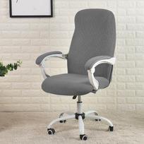 Spandex kėdės užvalkalas vandeniui atsparus žakardinis kompiuterio sėdynės užvalkalas Elastingas biuro stalas Funda Silla Escritorio valgomojo užvalkalas S Chair Cover pilka