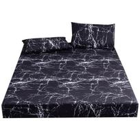 Neperšlampama paklodė su gumomis, reguliuojama paklodė 180x200, pagalvių užvalkalai parduodami atskirai 1 Pillowcase black