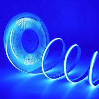 COB LED juostinė lemputė 12V 24V didelio tankio linijinis apšvietimas 320/480LED/m Lanksti FOB COB LED šviesos juosta RA90 šilta gamta šalta balta DC12V 320Leds 1M mėlyna
