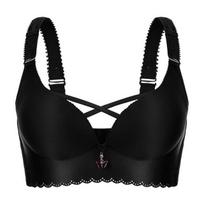 Seksualus push-up liemenėlė didelio dydžio apatiniai moterims rožinė liemenėlė didelis dydis moterims be lankelių bralette besiūlė liemenėlė mada 38/85D juoda