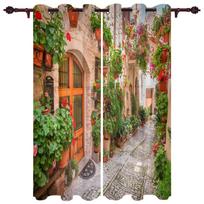 Lauko Užuolaidos Sodas Balkonas Vaizdas Svetainė Virtuvė Užuolaidos terasai Sodo pavėsinė Kiemas Valance užuolaidos 100W130H(CM)40x51in&Hook beige