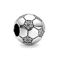 Naujas S925 Sterlinginio sidabro Ritinėlių čiuožyklos pakabukas Futbolo, Beisbolo, Svarsties pakabukai Tinka Originaliam Apyrankės Moteriški Papuošalai Karoliukai white