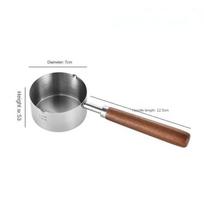 Stainless Steel Hot Oil Pot Deepening Mini Oil Spilling Kitchen Firm Durable High Temperature Resistant No Rust Kitchen Utensils 125ML gray