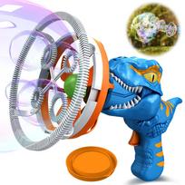 Burbulų pistoletas Burbulų mašina Dinozaurų burbulų mašina Žaislai Tinka vaikams ir mažiems vaikams Burbulų pistoletas Vakarėlio dovanos Gimtadienis blue