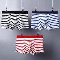 3 vnt Stripe Sexy Vyriški apatiniai Bokseriniai šortai Kelnaitės Besiūliai Vyriški apatiniai Bokseriai Vyriški apatiniai Bikinis apatinis trikotažas Vyriškas pagrindinis 3XL black