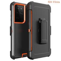 Hibridinis tvirtas dėklas su stovu Samsung Galaxy S24 S23 S22 S21 S20 Ultra S10 Plus Note 20 10 9 8 Otter Case Dėžutės laikiklis su diržo klipsu Dangtelis For Galaxy S20 black
