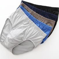 Didelio dydžio grynos medvilnės aukštos juosmens kelnaitės vidutinio amžiaus ir vyresnio amžiaus vyrams 2XL šviesiai mėlyna spalva