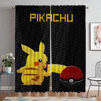 Elegantiškos kambario užuolaidos Kamera Pokemon Blackout užuolaida kambariui 2 panelės Namų interjero užuolaidos Žaliuzės Helovino dekoracija W50xH70cmx2pcs-CL
