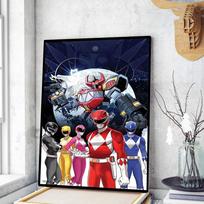 Filmas P-Power R-Rangers Klasikiniai Vintažiniai Plakatai Vintažinis Kambarys Namų Baras Kavinės Dekoras Nordic Namų Dekoras 50cm×70cm NoFrame black