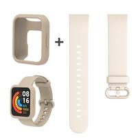 Silikoninis dirželis su dėklu Redmi Watch 2 Lite Protection Shell apyrankės pakeitimas Xiaomi Mi Watch Lite apsauginiam dėklui For Mi Watch Lite gray