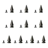 10 Set Alloy Spikes Gothic Style Embellishments Alloy Rivets Cone Spikes for Bags Shoes and Other Craft Projects 19 gray