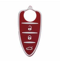 3 mygtukų automobilio nuotolinio valdymo pultelio korpusas, mygtukų guminė dalis, skirtas Alfa Romeo 156/159 /mito/giulietta/gt/4c tamsiai raudona spalva