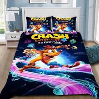 Cartoon Duvet Cover Pillowcase Bedding Set Crashs Bandicoots Adult Boy Girl Bedroom Decoration Children Single Double Large Size 70x130cm 2pcs