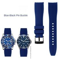 Lenktas galas Guminė apyrankė Rolex Water Ghost Seiko Mido helmsman Casio swordfish lankas atspari vandeniui nardymo silikoninė laikrodžio apyrankė 22mm 19mm blue