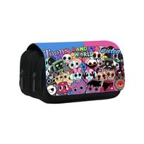 Dandys World saulėgrąžų dizaino nailoninis penalas su dviem sluoksniais mokykliniam naudojimui raudona
