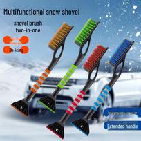 Daugiafunkcinis automobilio sniego šepetys ir ledo grandiklis - Žiemos valymo įrankis Orange Snow Shovel 3680 white