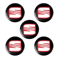 2/5/10 vnt. 14 mm automobilio nuotolinio valdymo pultelio emblema, lipdukas radijo mygtukui SEAT Leon FR Altea Ibiza Toledo Cordoba Alhambra Arona Ateca Exeo 5Pcs red