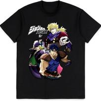 JoJo's Bizarre Adventure Shirt Merch Manga Poster t Shirt Women Men Kids 3D Print t-Shirts Cotton Black tee Shirt L juoda