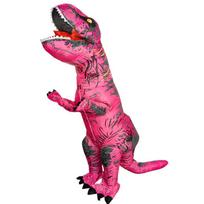 Juokingas vaikiškas dinozauro kostiumas - Tironzauras Reksas Helovino pasirodymų rekvizitas Adult 155-190cm pink