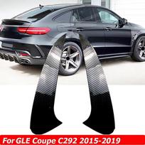 Galinio buferio spoilerio oro angos apdaila Mercedes Benz GLE Coupe C292 GLE63S GLE400 GLE450 4MATIC AMG 2015- carbon fiber pattern gray