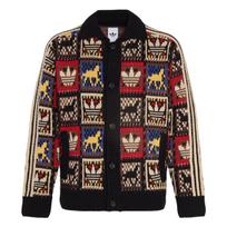 Adidas Originalūs FW25 rankų darbo švarkas megztinis Triušio metų riboto leidimo KINIJOS Naujųjų metų leidimas Sportinis laisvo kirpimo ilgomis rankovėmis megztas viršus Unisex viršūnės KR2801 M beige