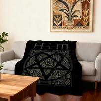 Rock Grupės H-HIM Heartagram Antklodė Super Šilta Patogi Pliušinė Mesti Antklodę Vaikui Namų Sofai Miegamajam Dovana 30x40in