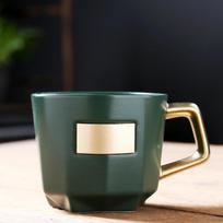 Naujas Starbucks puodelis Klasikinis raudonas keramikinis puodelis Valentino dienos dovana Retro pieno kavos puodelis 301-400ml tamsiai žalia spalva