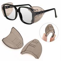 12 mm šoniniai skydeliai akiniams Rožiniai/Mėlyni/Tamsiai žali/Skaidrūs/Rusvi Apsauginių akinių nuo rasojimo Unisex Tawny gray